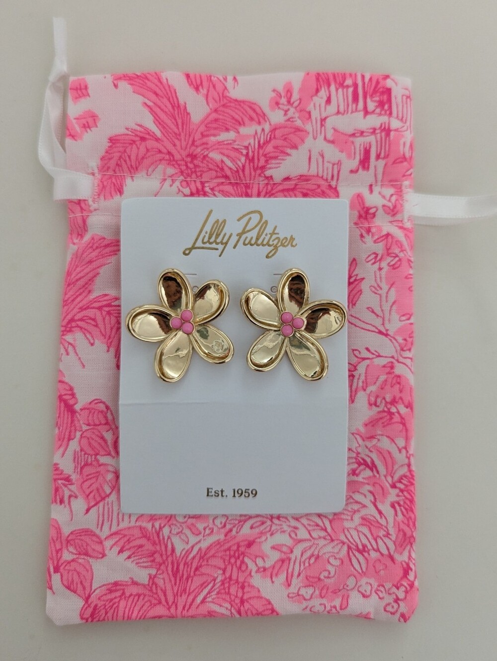NWT! Lilly Pulitzer Poppyland Earrings In Cherry Blossom Pink